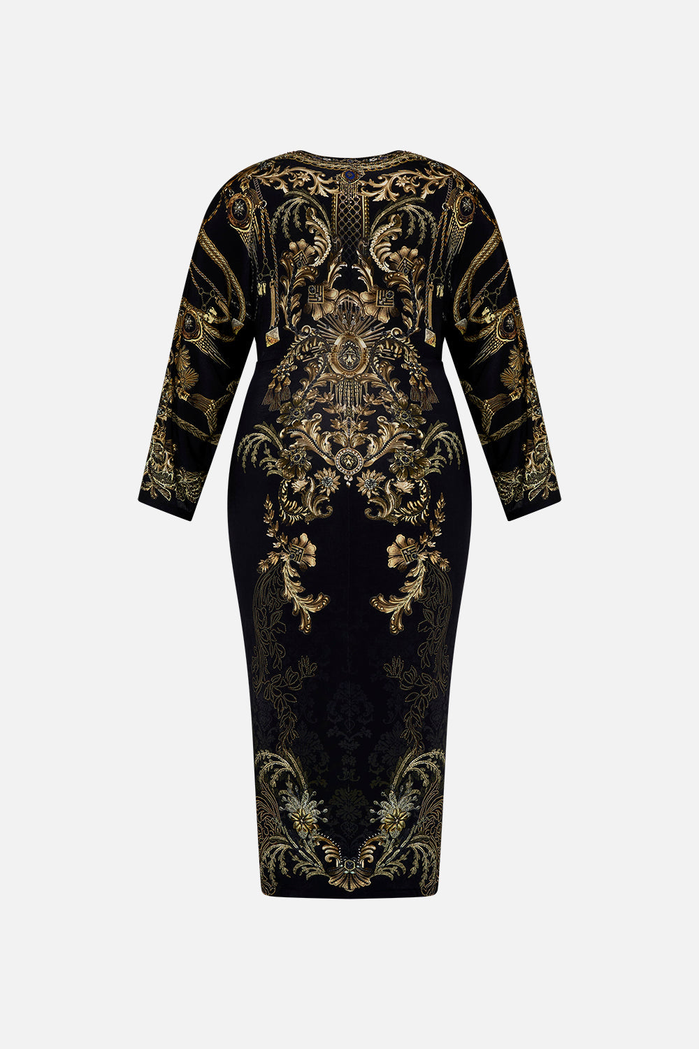 LONG SPLIT FRONT TWIST DRESS THE NIGHT IS NOIR