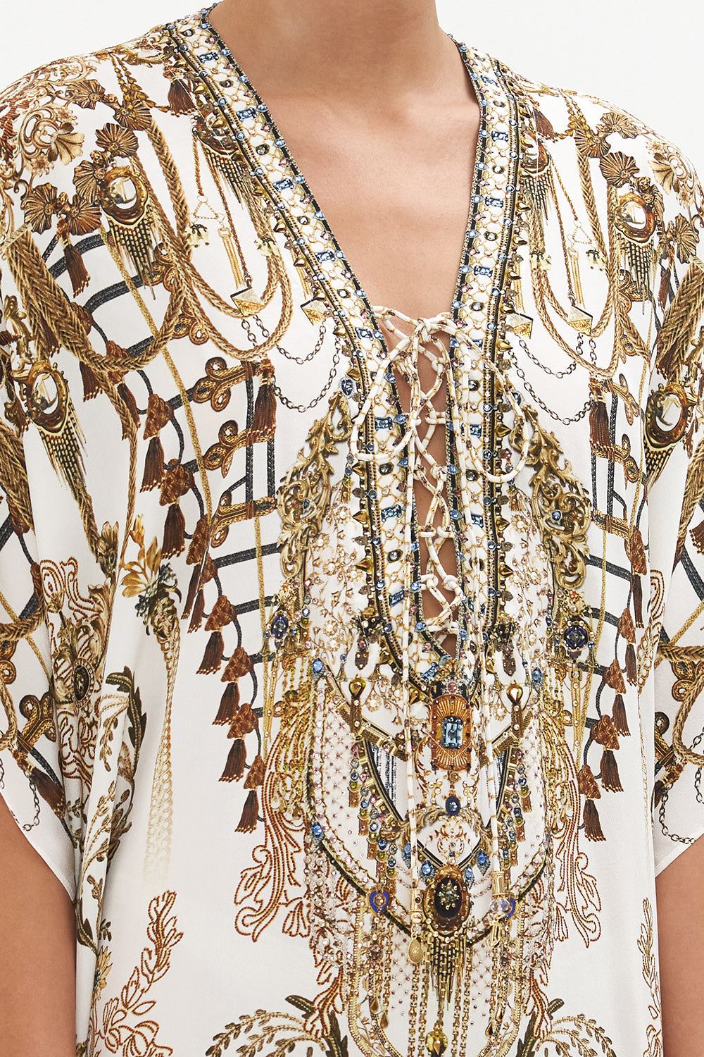 SHORT LACE UP KAFTAN ROAD TO RICHESSE