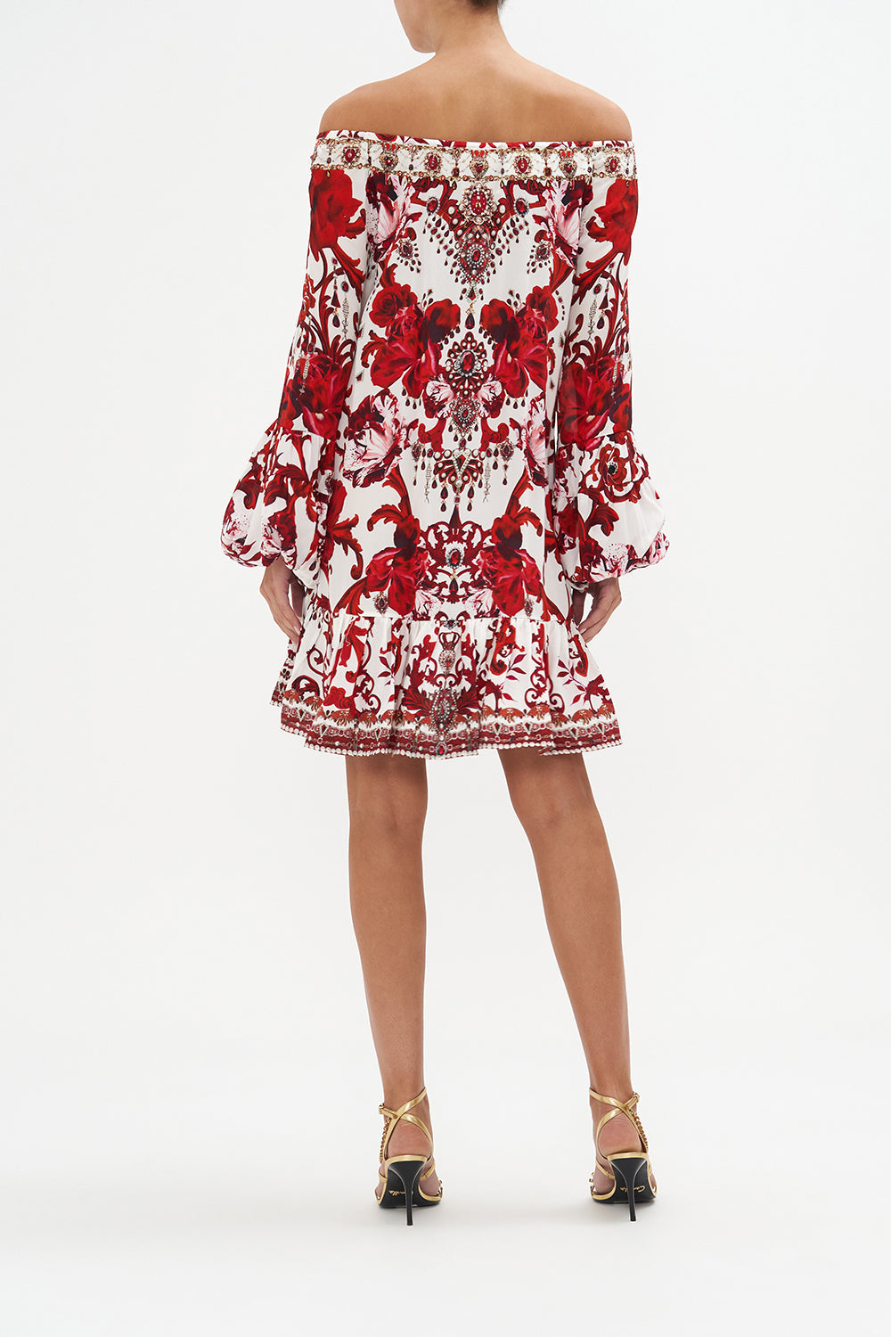 BLOUSON SLEEVE A LINE FRILL DRESS CROWN OF THORNS