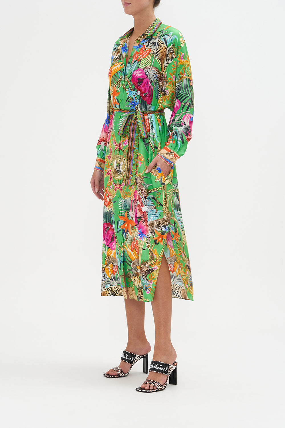 COLLARED BUTTON THROUGH DRESS CURIOUS AND CURIOUSER