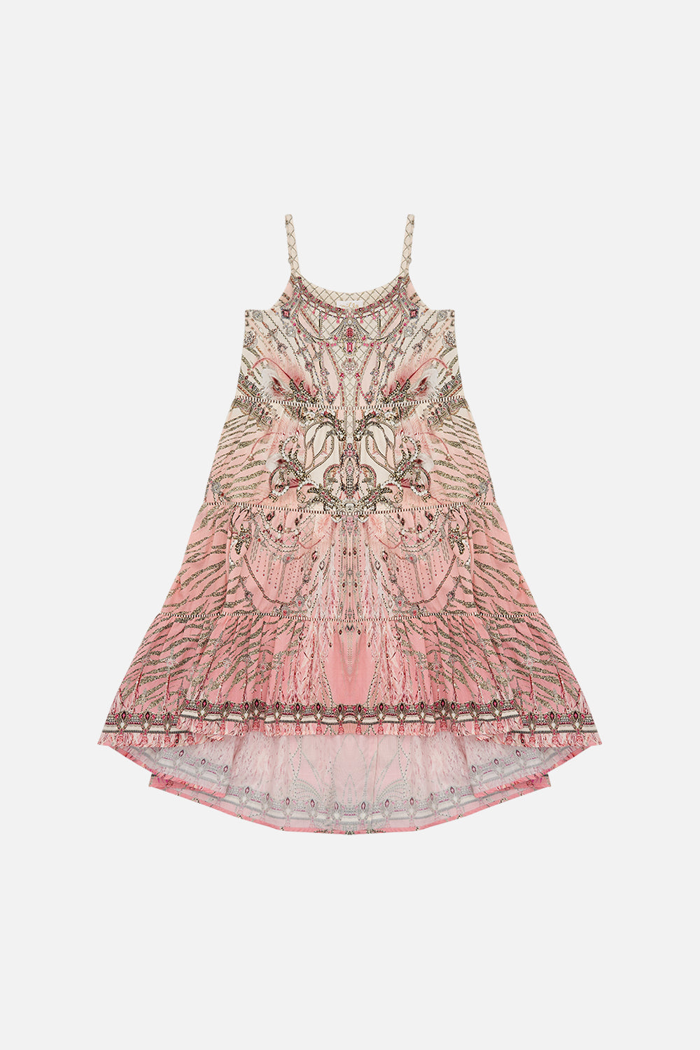 Kids High Low Hem Dress 4-10 Starship Sistas print by CAMILLA