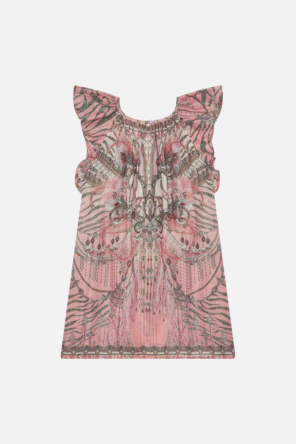 KIDS FRILL SLEEVE TENT DRESS 4-10 STARSHIP SISTAS