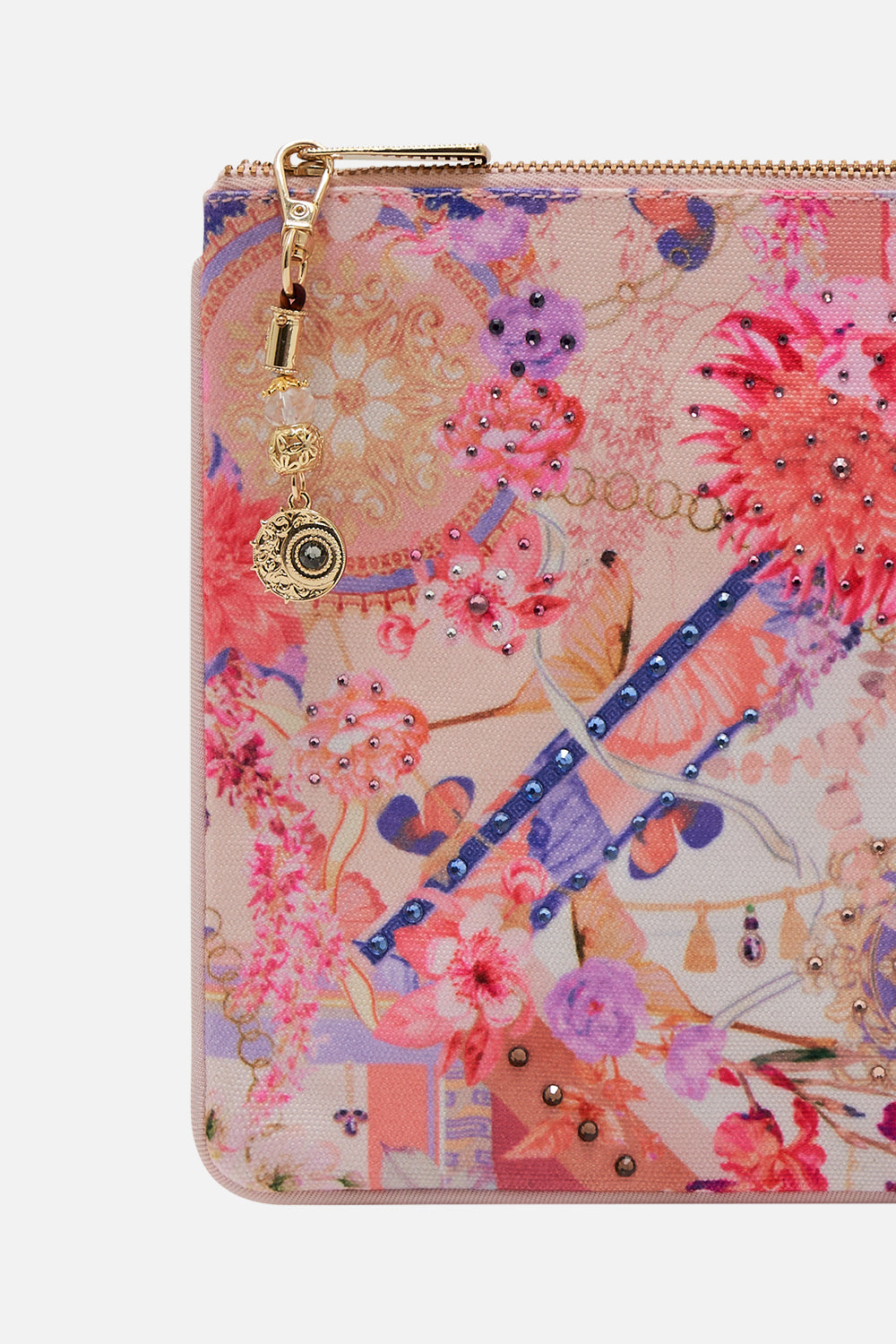 SMALL CANVAS CLUTCH ROSE BED RENDEZVOUS