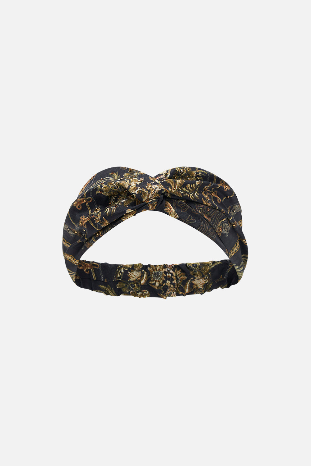 Woven Twist Headband The Night Is Noir print by CAMILLA