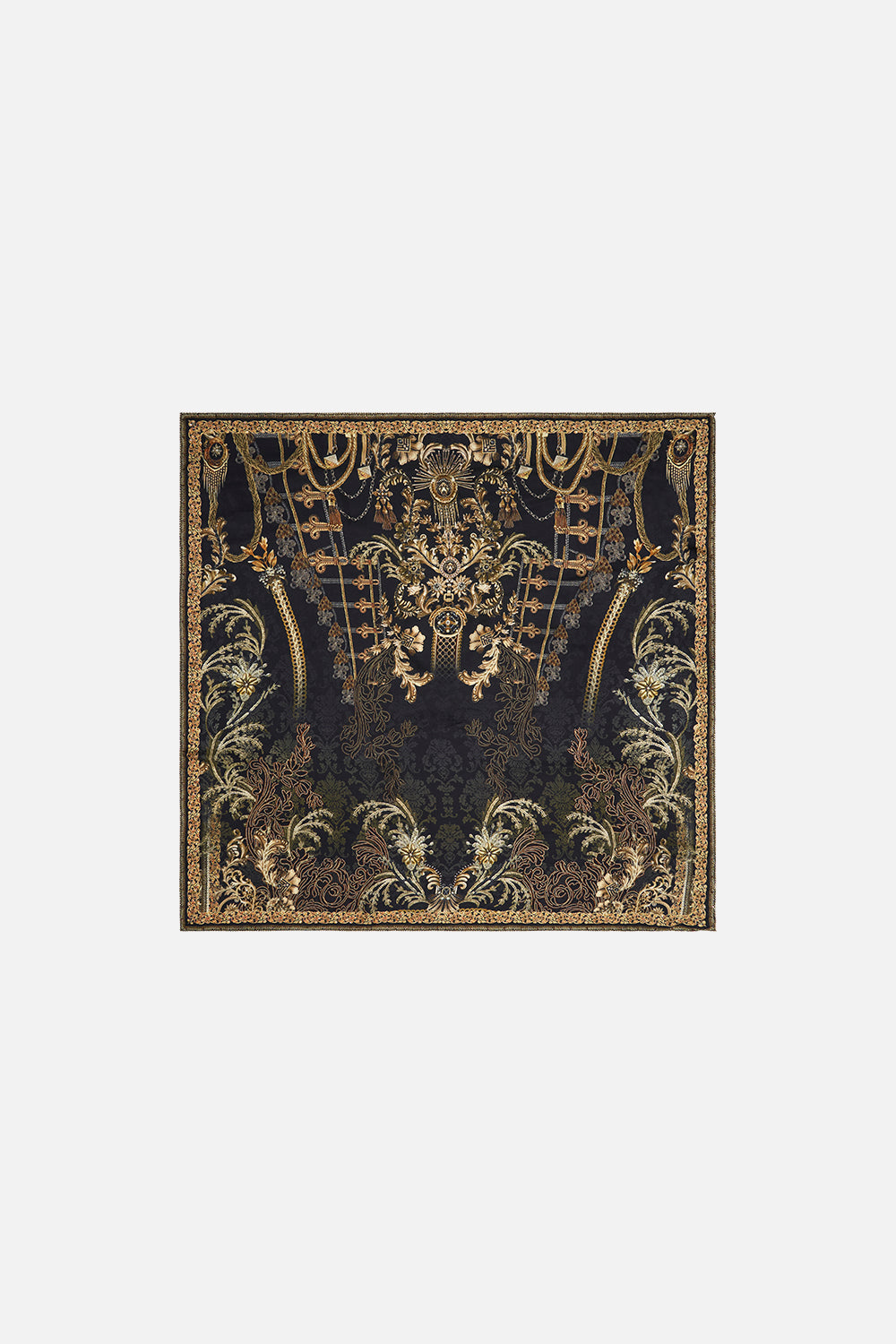 LARGE SQUARE SCARF THE NIGHT IS NOIR