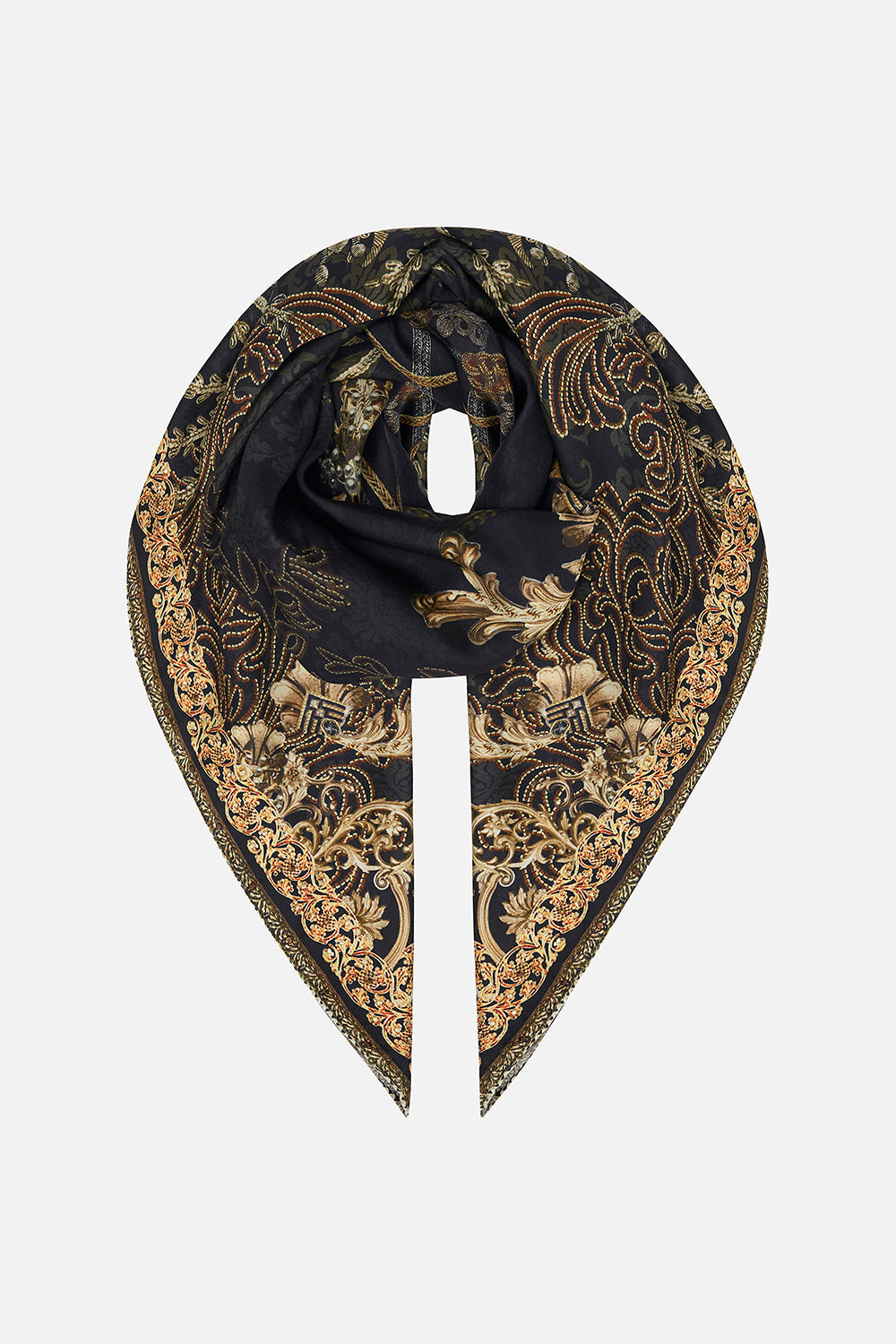 LARGE SQUARE SCARF THE NIGHT IS NOIR