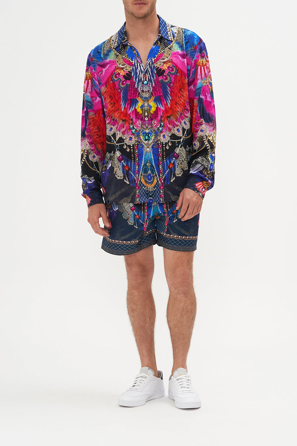 Collared Long Sleeve Shirt Dancing With Destiny print by CAMILLA