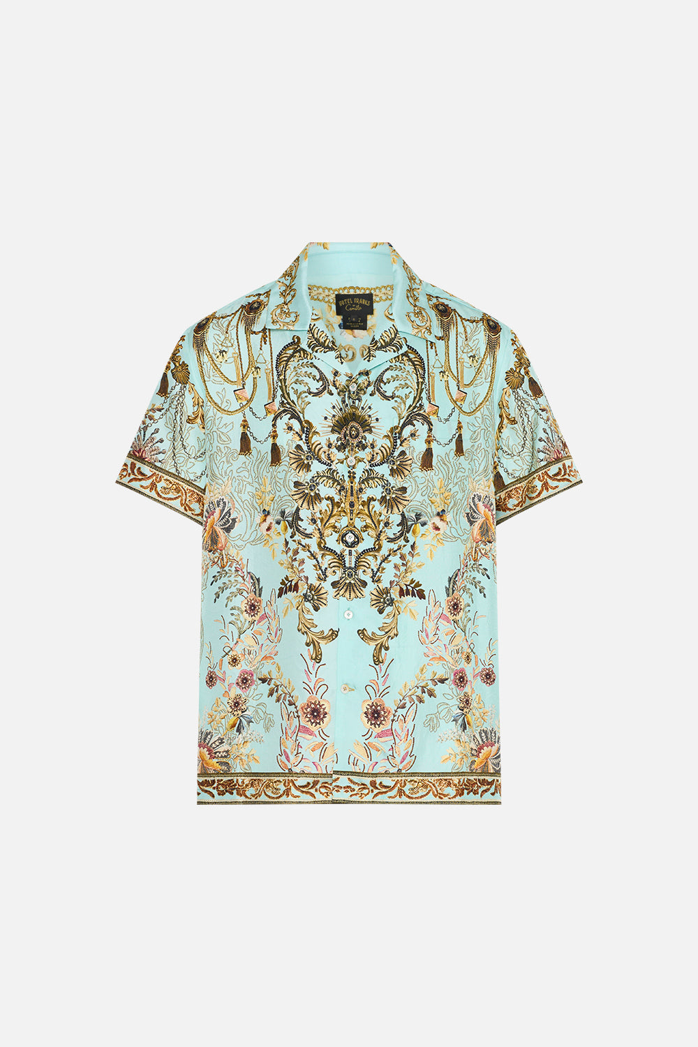 SHORT SLEEVE CAMP COLLARED SHIRT ADIEU YESTERDAY