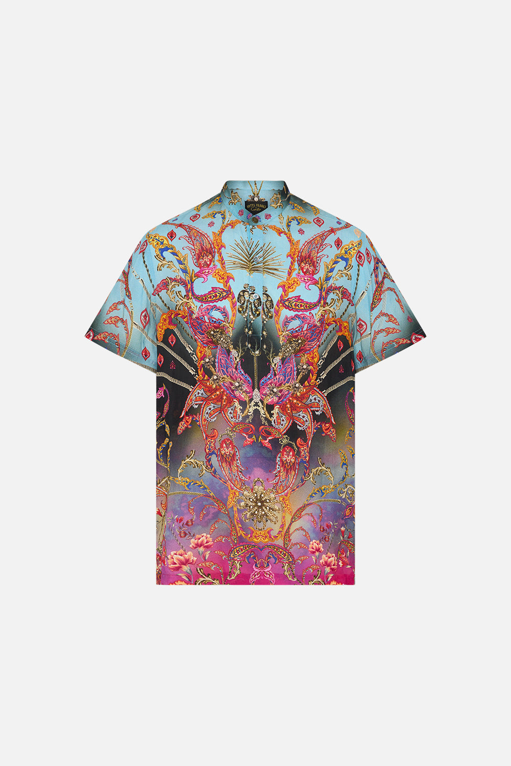 SHORT SLEEVE MANDARIN SHIRT WHAT LIES BENEATH