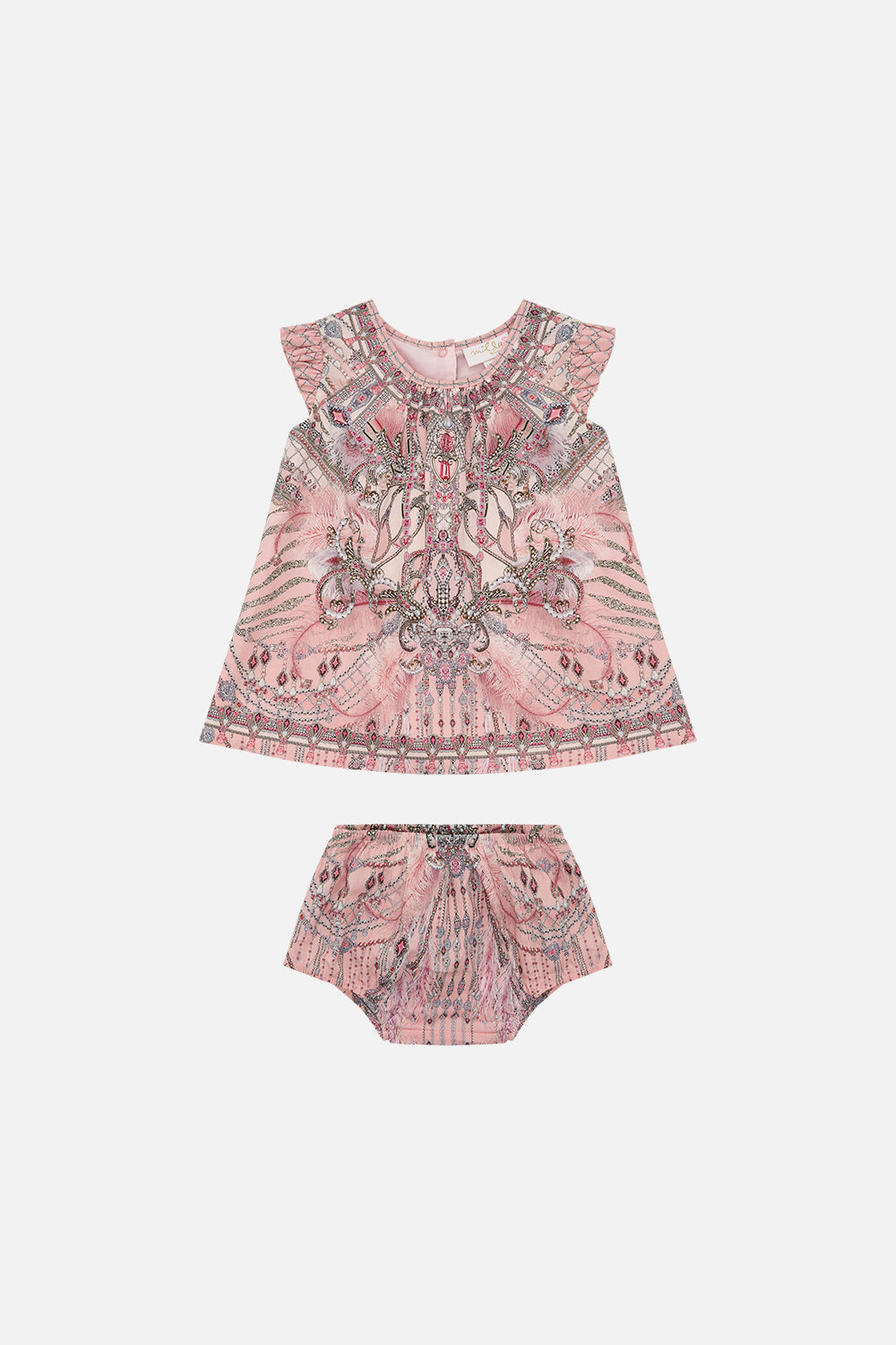 Babies Top And Bloomer Set Starship Sistas print by CAMILLA