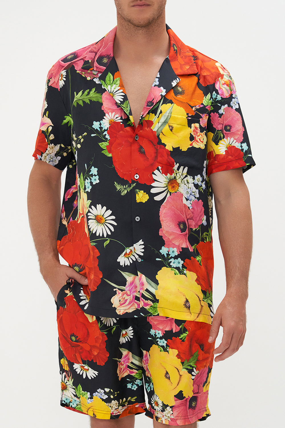 SHORT SLEEVE CAMP COLLARED SHIRT DIVINE DIVINITY