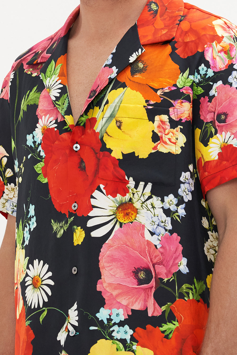 SHORT SLEEVE CAMP COLLARED SHIRT DIVINE DIVINITY