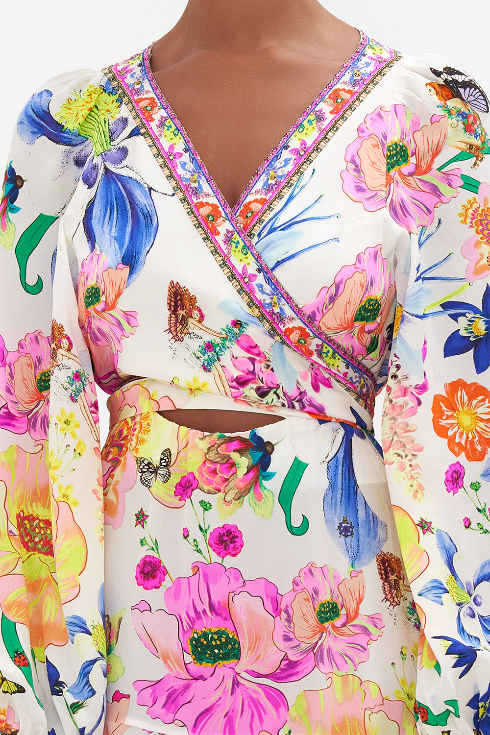 WRAP TIE DRESS WITH BLOUSON SLEEVE FAIRY GANG