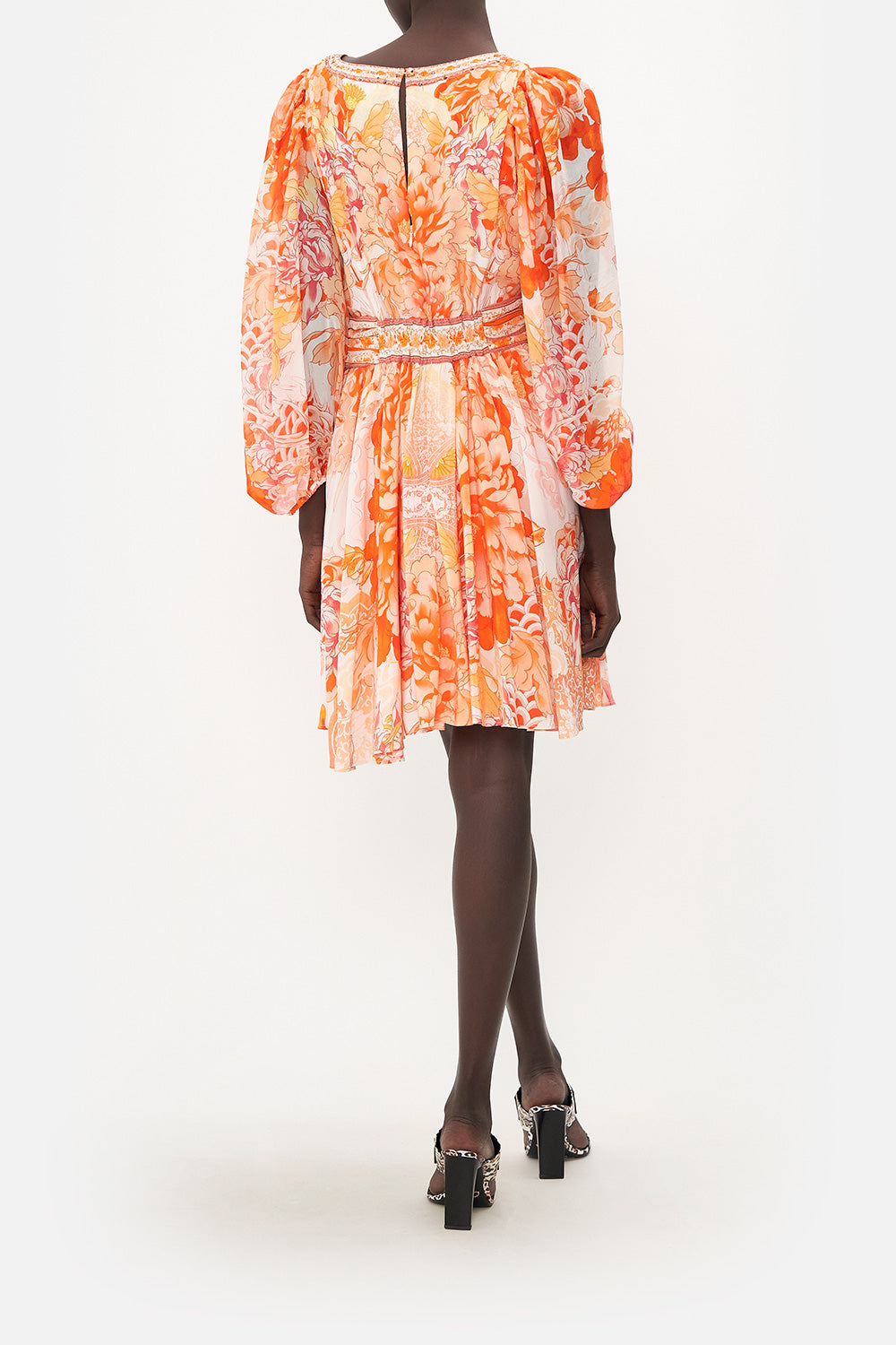 BLOUSON FLARED DRESS DRAGON MOTHER