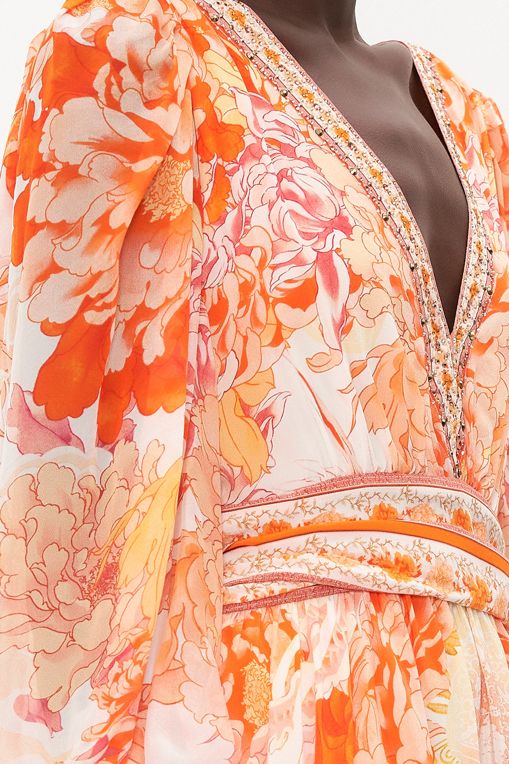 BLOUSON FLARED DRESS DRAGON MOTHER