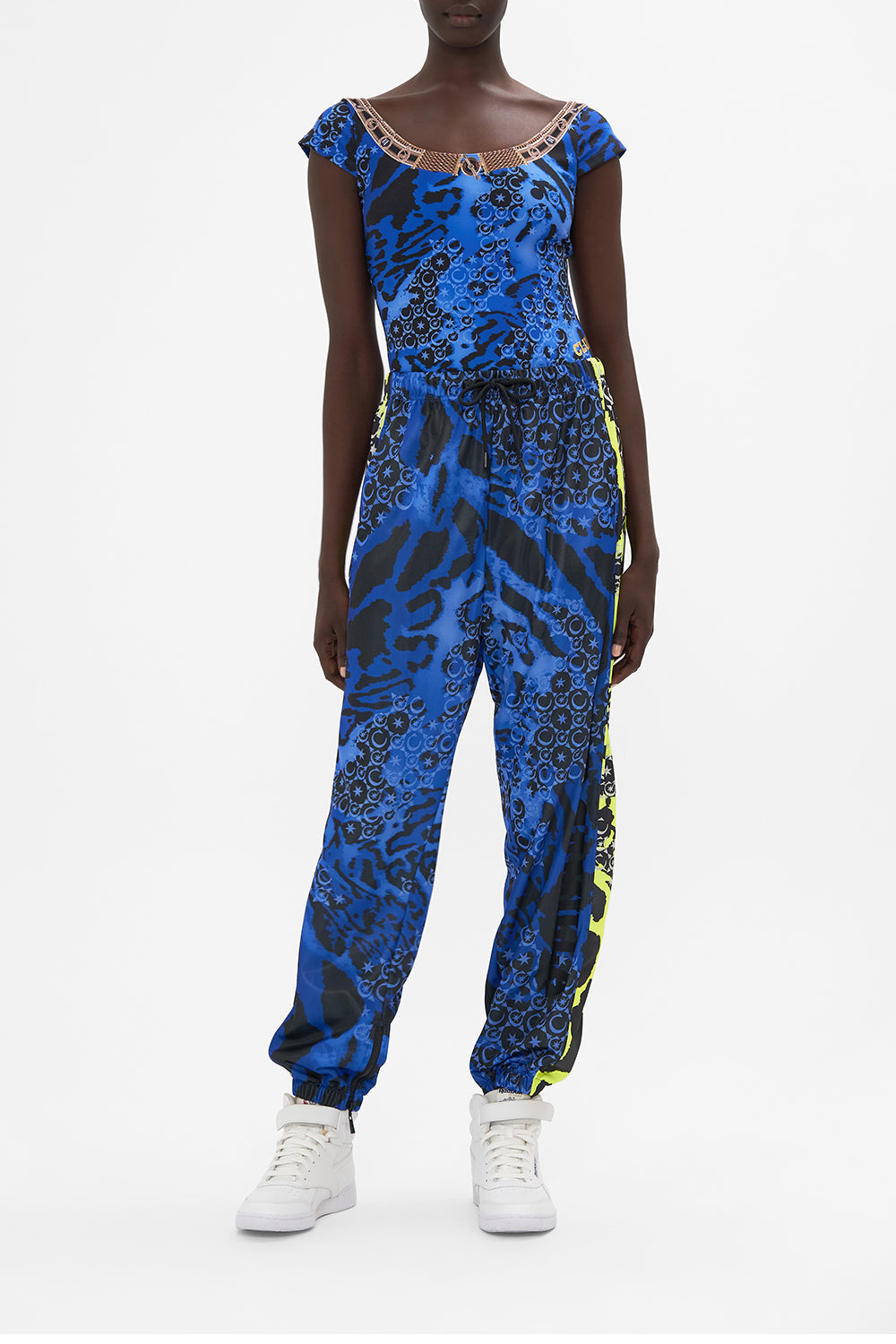 Brazilian Cap Sleeve Bodysuit Cat Got Your Tongue print by CAMILLA