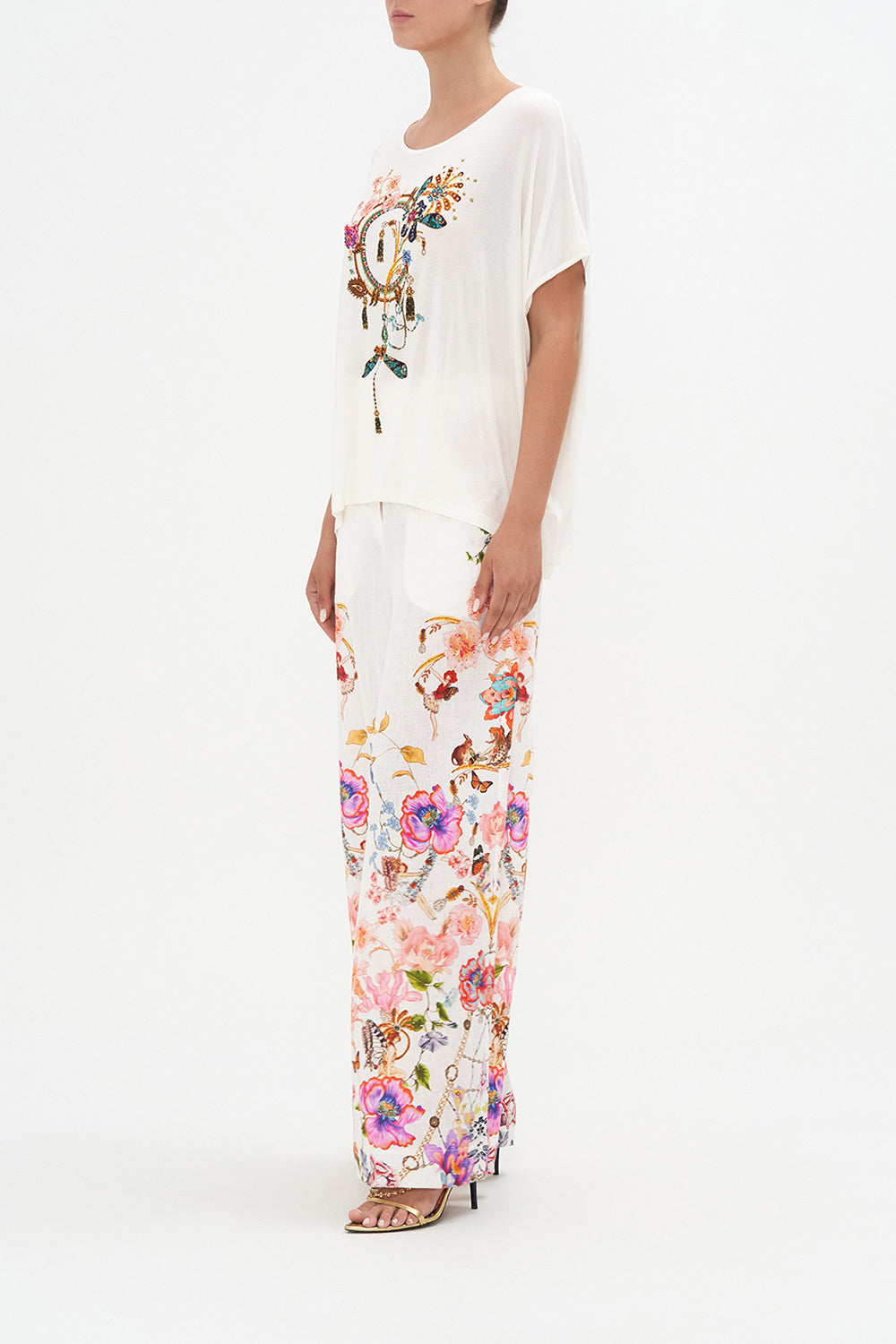 LOOSE FIT ROUND NECK TEE SPIDER GIRL