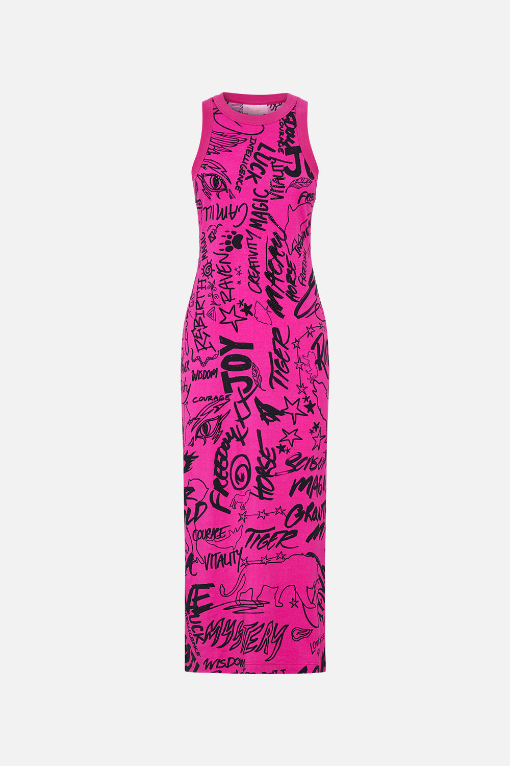 JERSEY TANK DRESS GRAFFITI THE WORLD