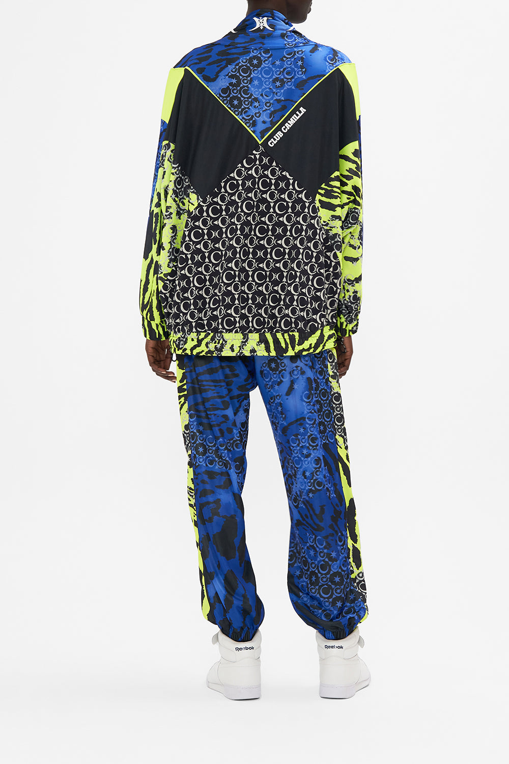 OVERSIZED SPLICED SPORTS JACKET CAT GOT YOUR TONGUE