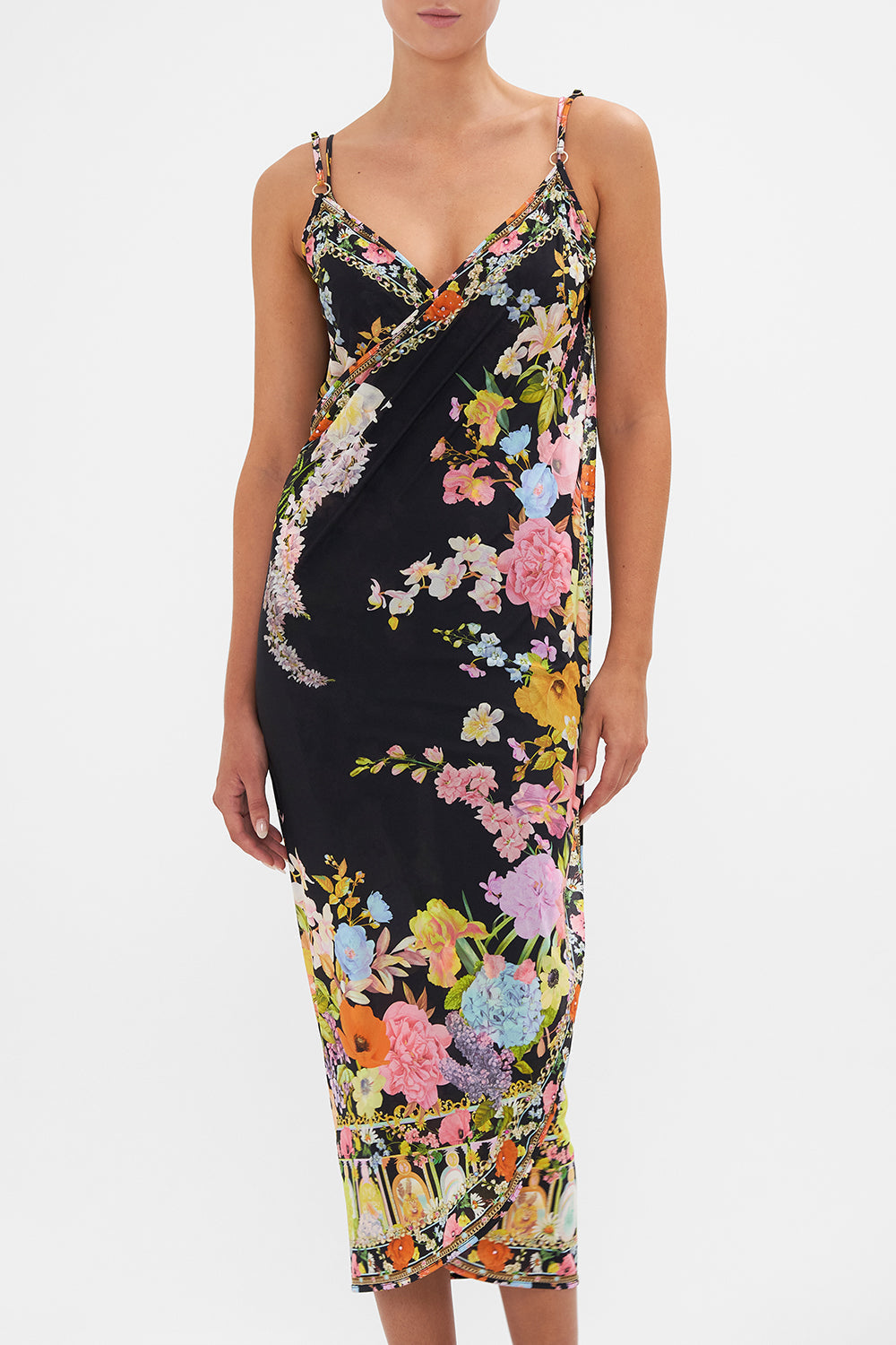 SARONG WITH STRAPS AND TRIM DETAIL DIVINE DIVINITY