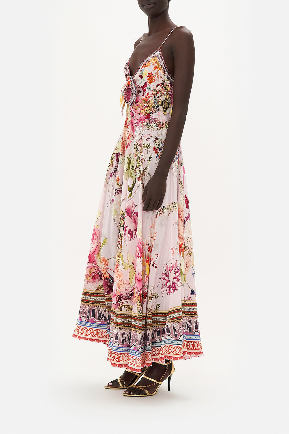 LONG DRESS WITH TIE FRONT ST GERMAINS GIRL