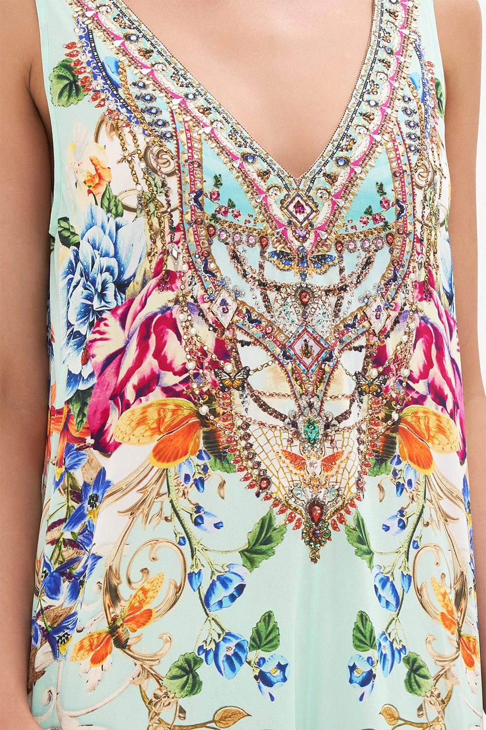 V NECK FLARED JUMPSUIT HONEY HONEY