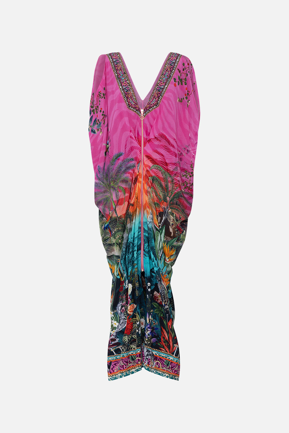 LONG DRAPE DRESS WITH ZIP FRONT UNTAMED RUNAWAY