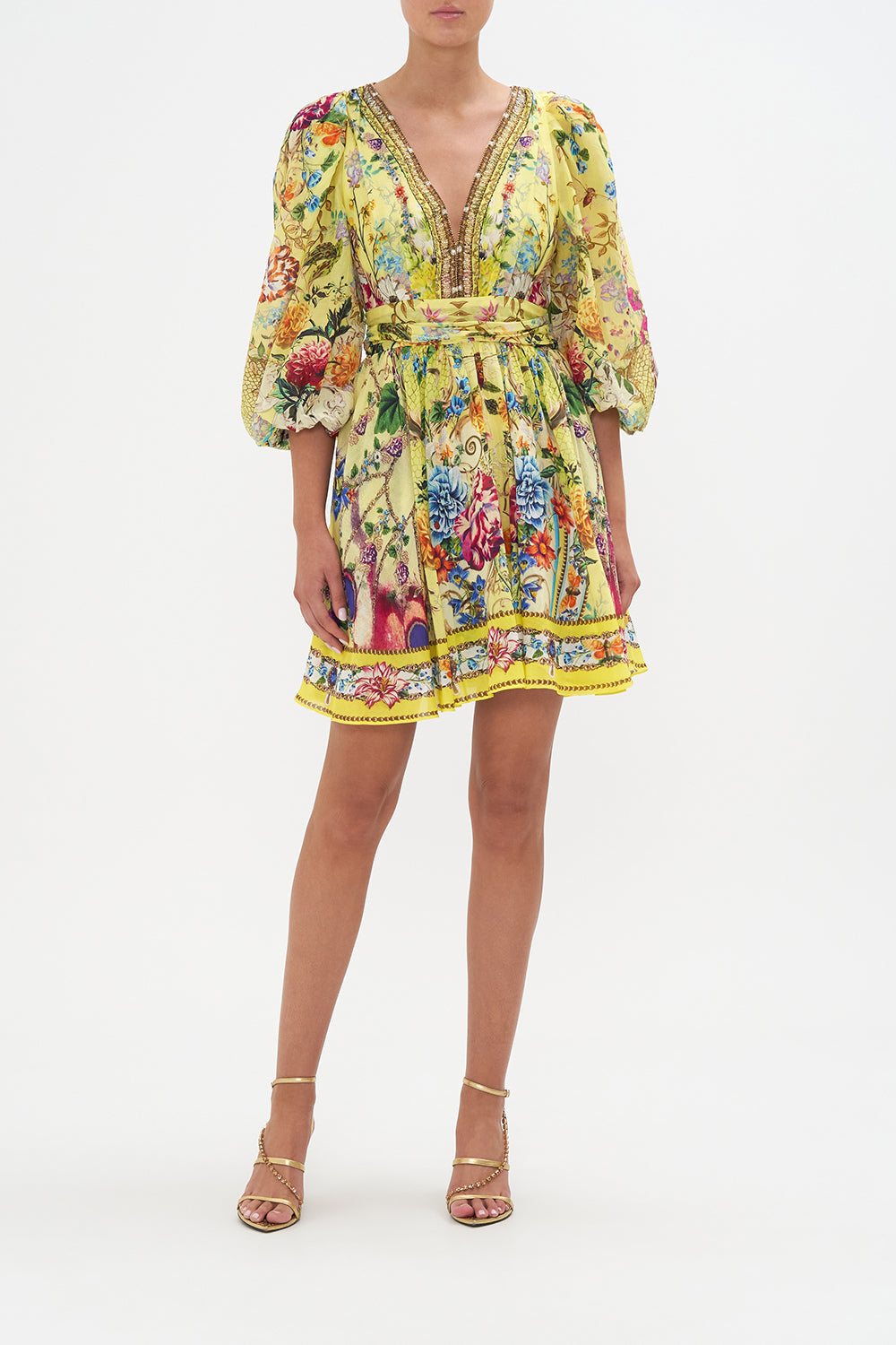 BLOUSON FLARED DRESS BIRDS AND THE BEES