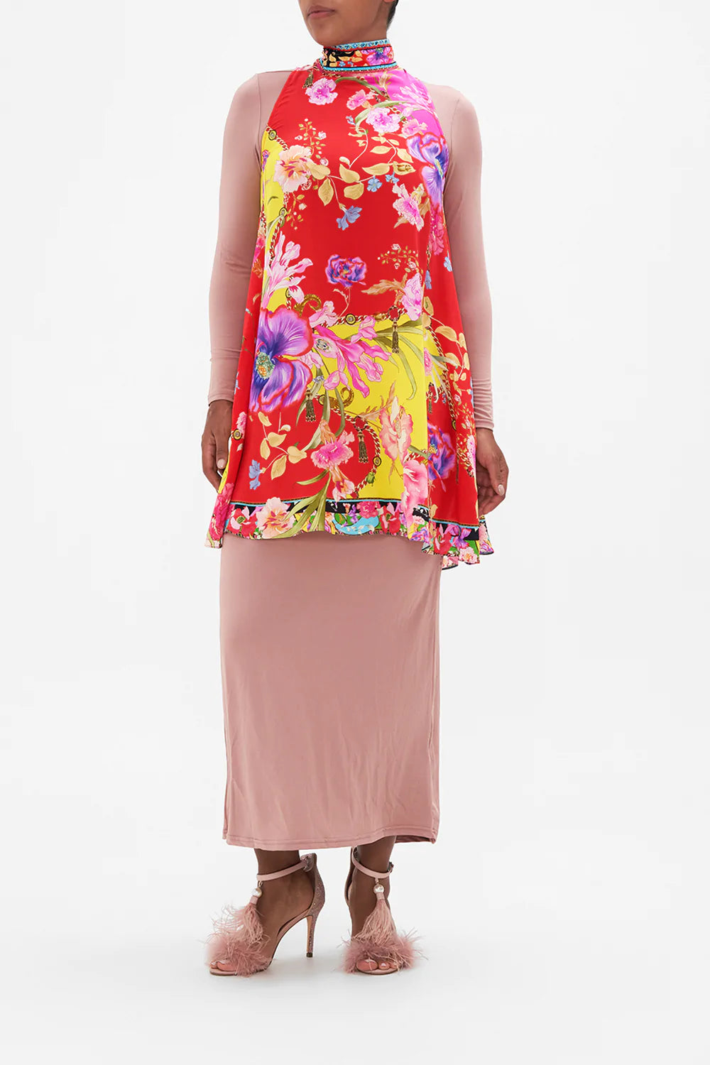 BACK NECK TIE SHORT DRESS THE BEETLES