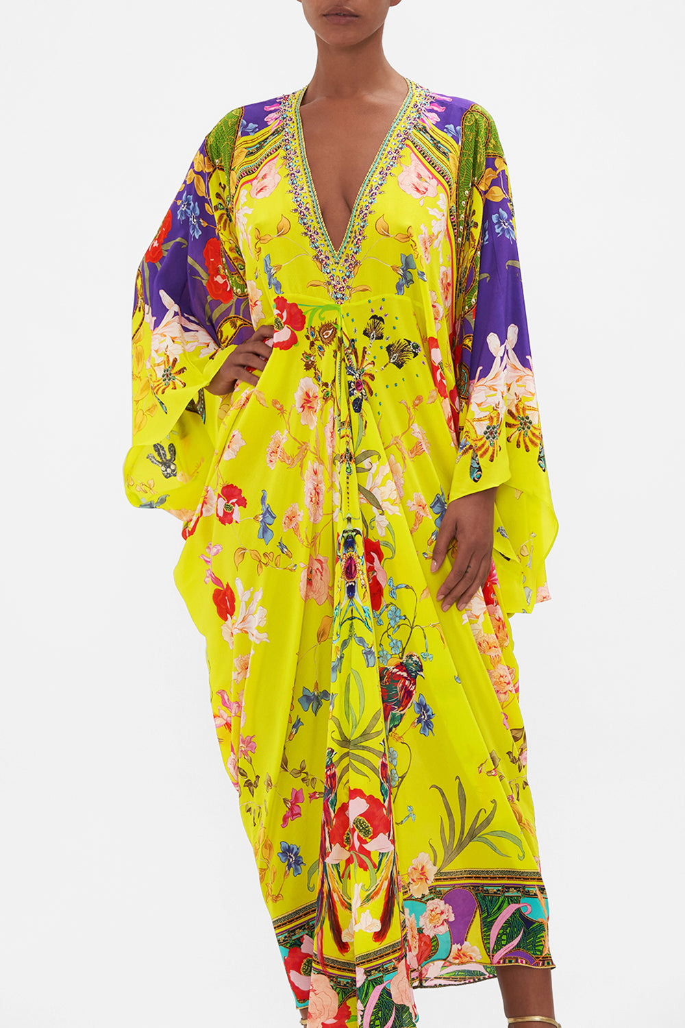 T SHAPE LONG KAFTAN PEACOCK PROUD