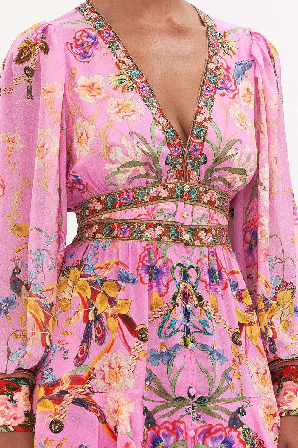 BUTTON FRONT FRILL DRESS LOOK AT ME