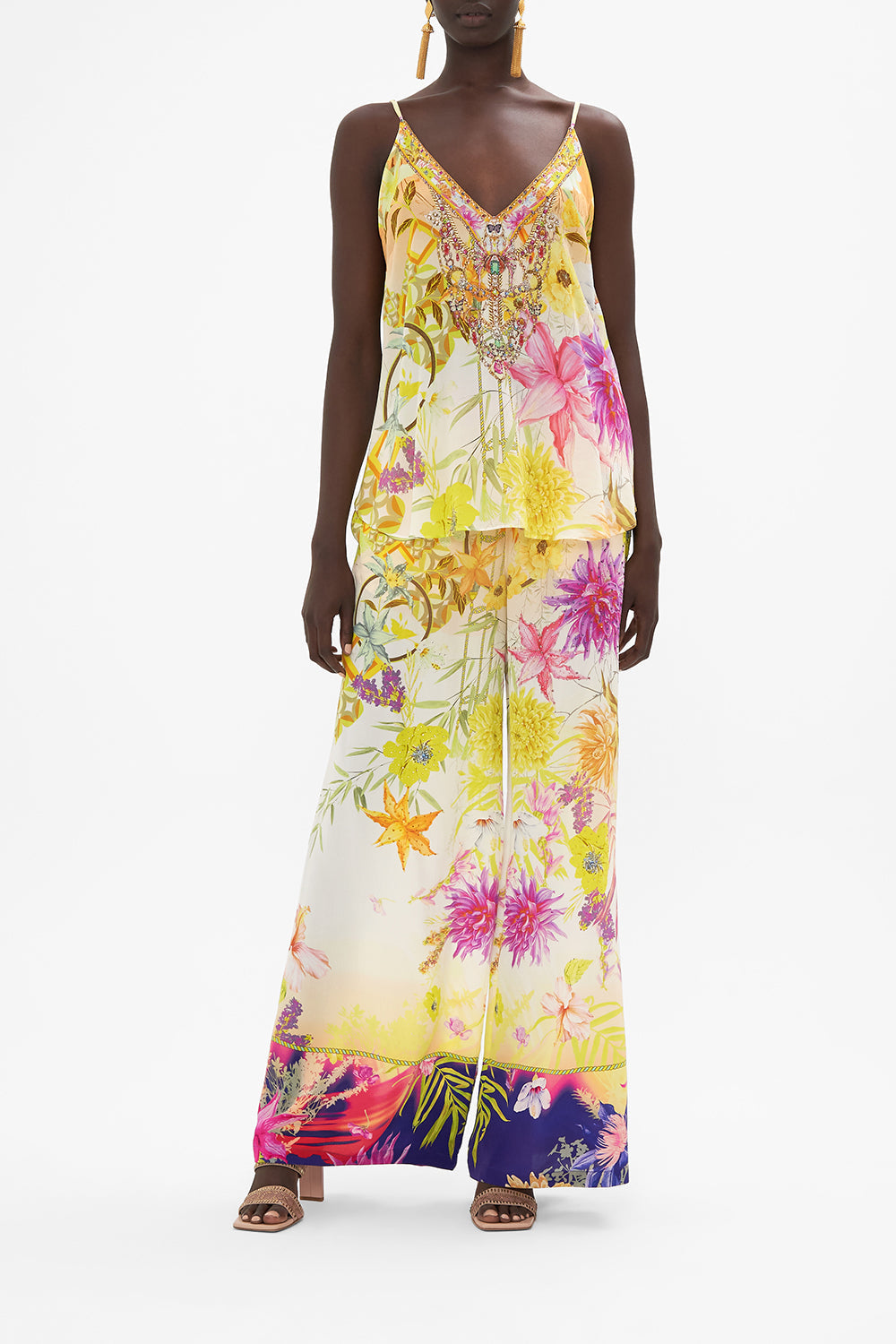 V Neck Cami How Does Your Garden Grow print by CAMILLA