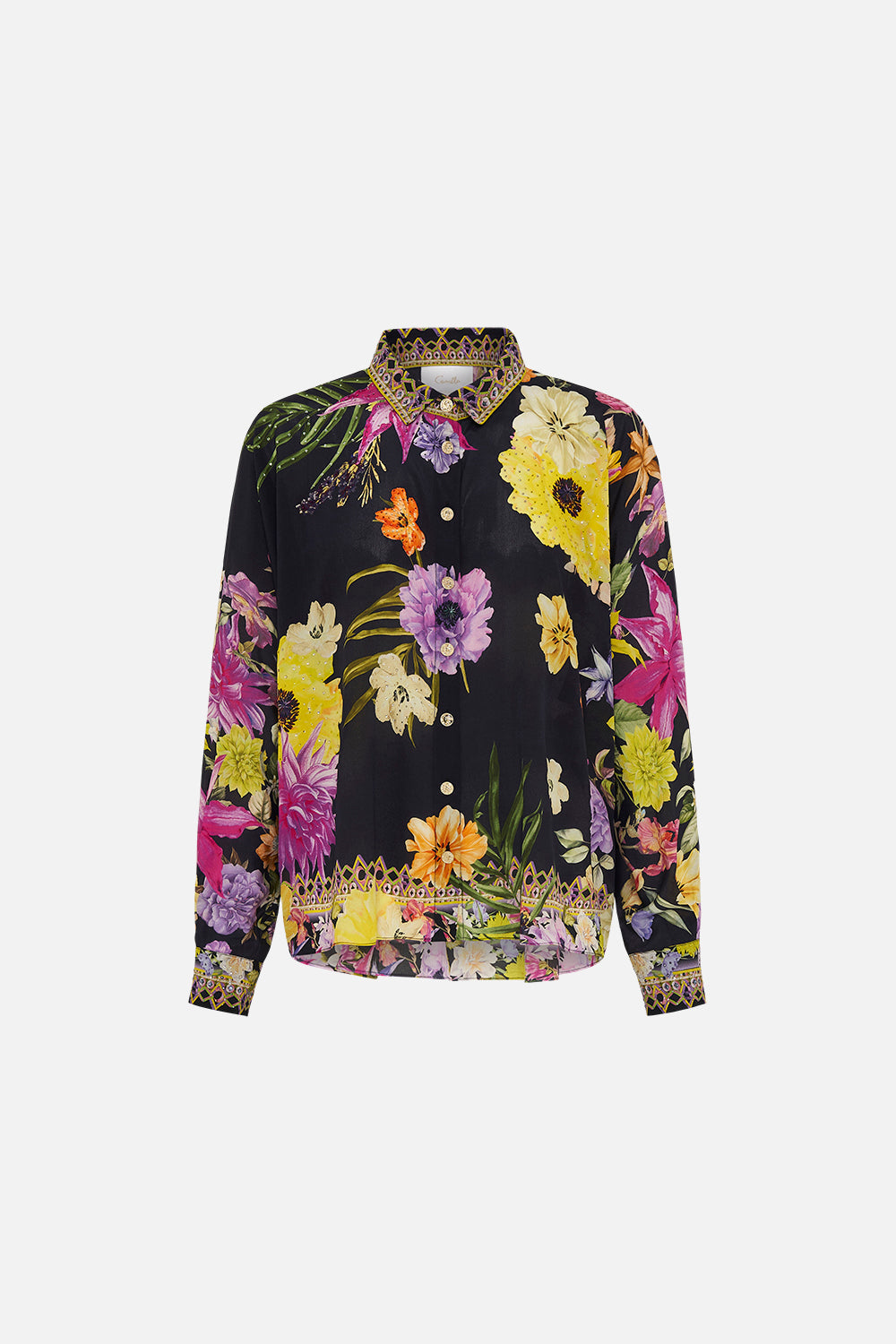 CURVED HEM SHIRT PEACE BE WITH YOU