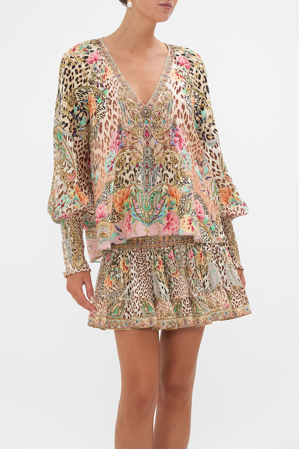 SHIRRED CUFF BLOUSE QUEEN ATLANTIS