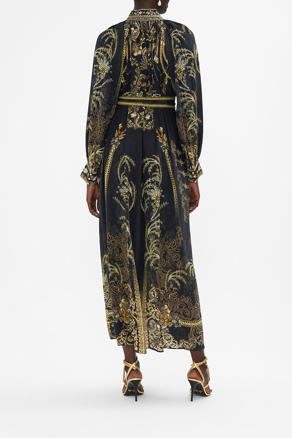 RAGLAN SLEEVE MIDI SHIRT DRESS THE NIGHT IS NOIR