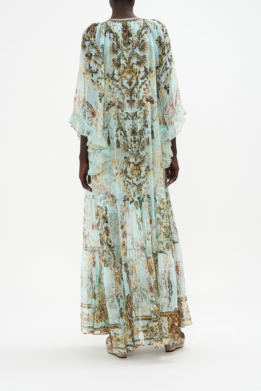 WIDE SLEEVE GATHERED DRESS ADIEU YESTERDAY