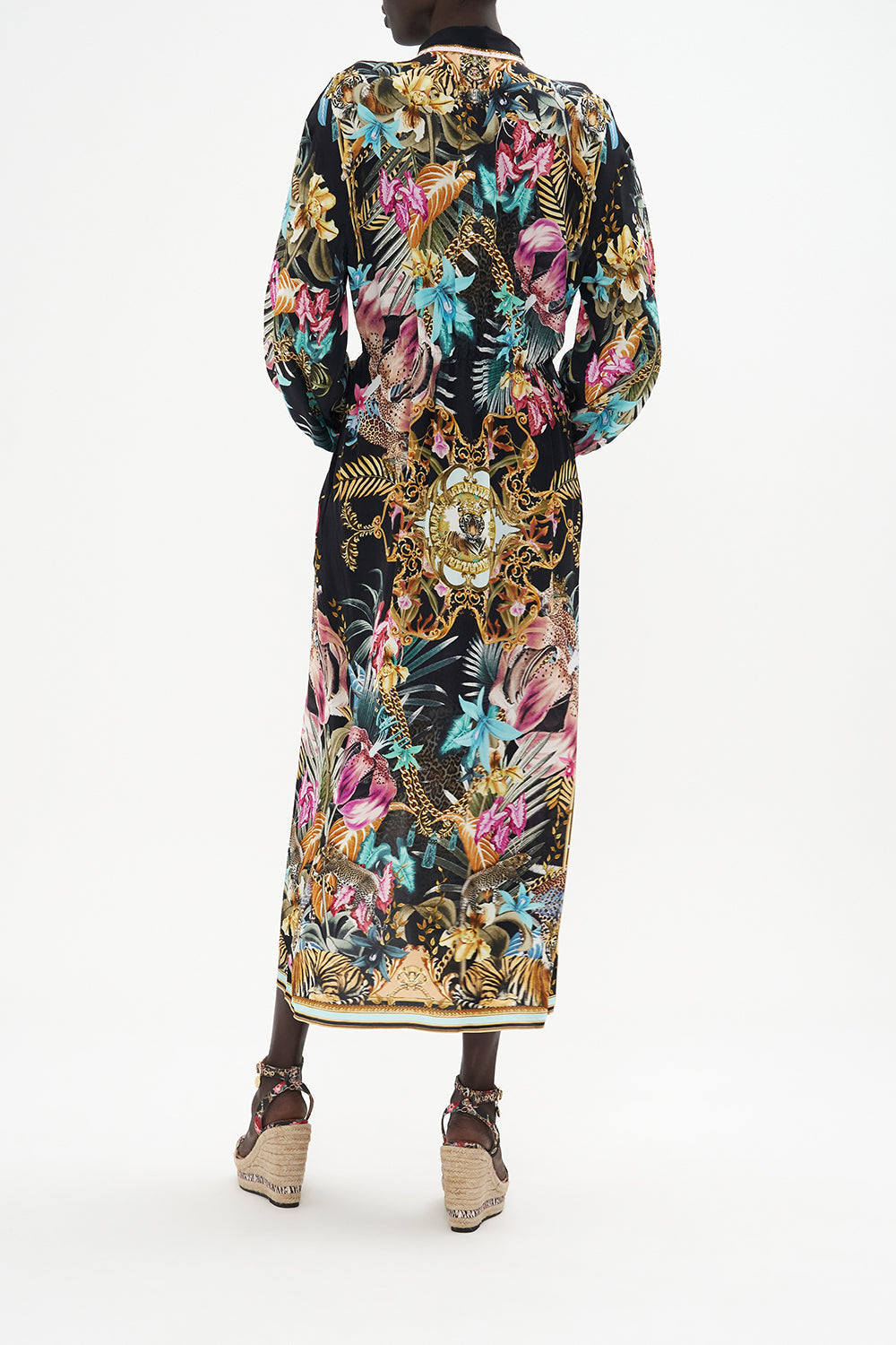 BUTTON DOWN BLOUSON SLEEVE DRESS CHILD OF THE WILD