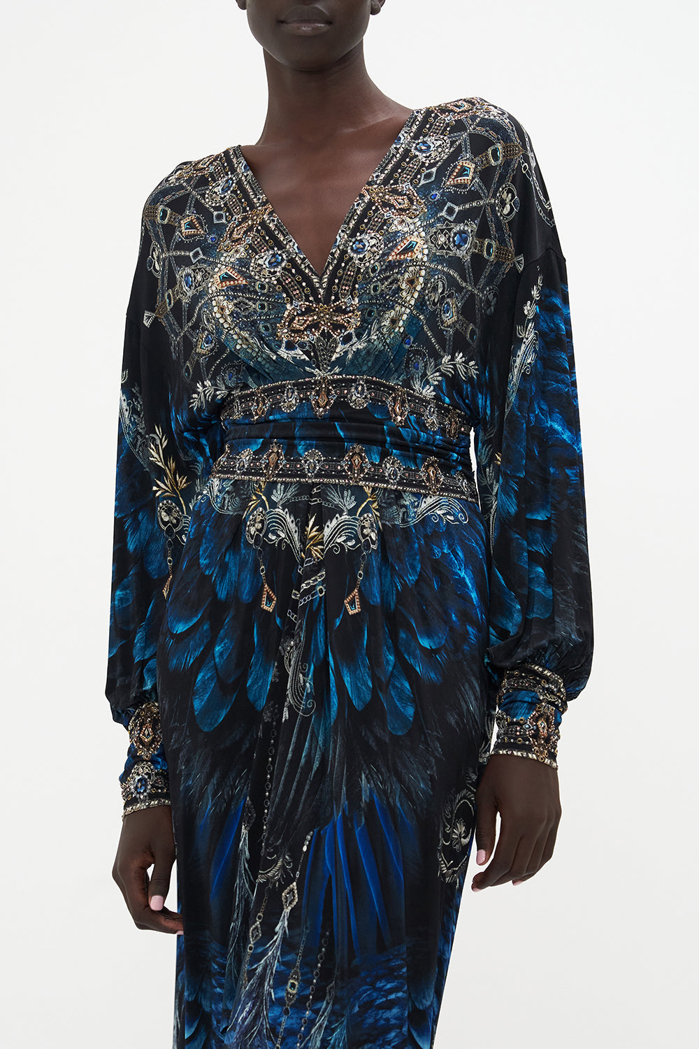 BELTED JERSEY DRESS GROUND CONTROL