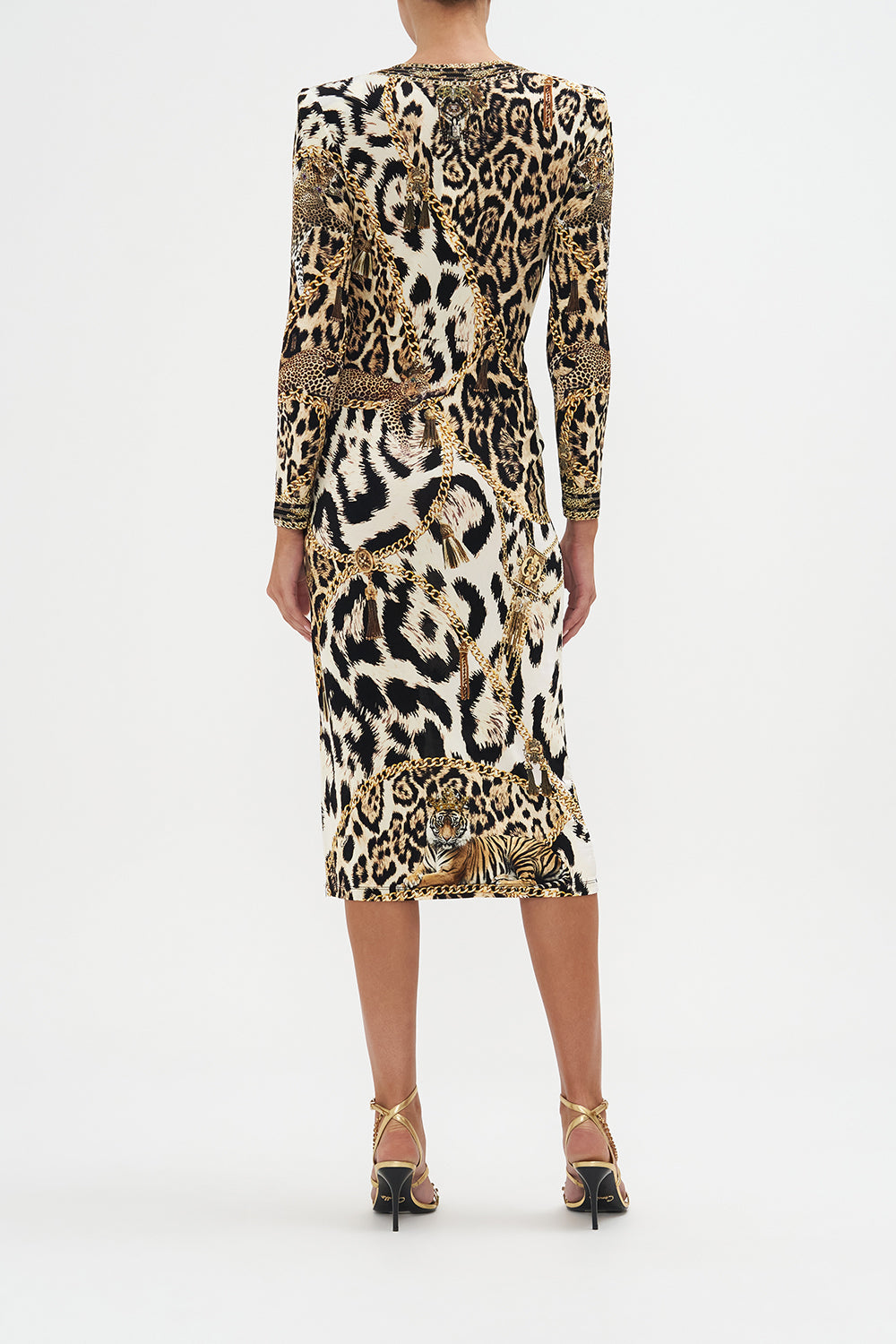 V-NECK MIDI CROSS FRONT DRESS ROLE CALL