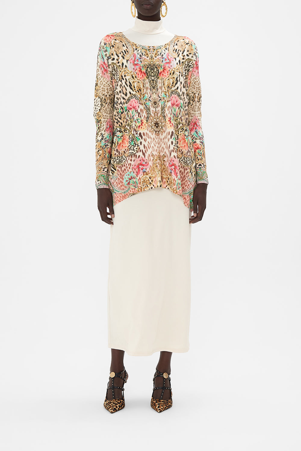 OVERSIZE LONG SLEEVE KNIT TOP QUEEN ATLANTIS