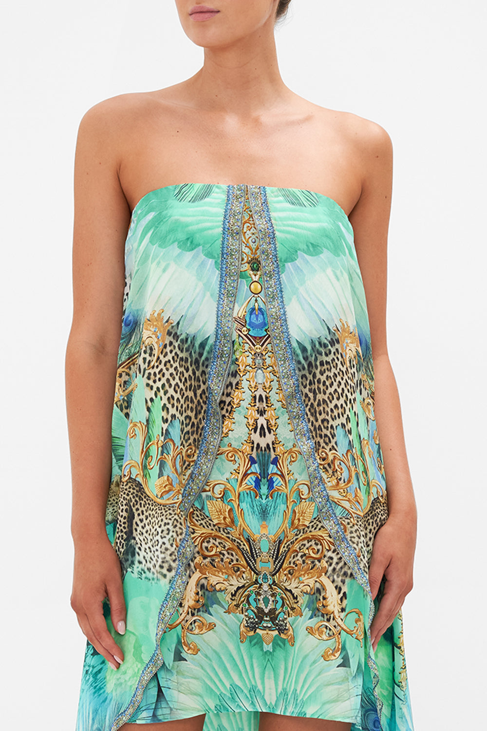 STRAPLESS OVERLAYER DRESS LAY OF THE LAND