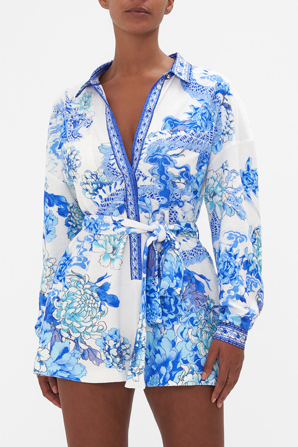 TERRY LONG SLEEVE BOILER PLAYSUIT HEART OF A DRAGON