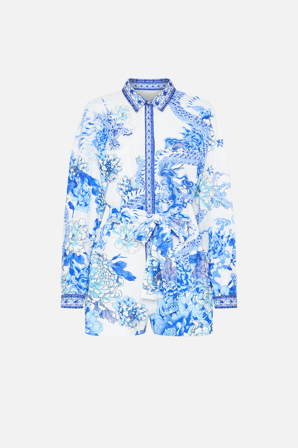 TERRY LONG SLEEVE BOILER PLAYSUIT HEART OF A DRAGON