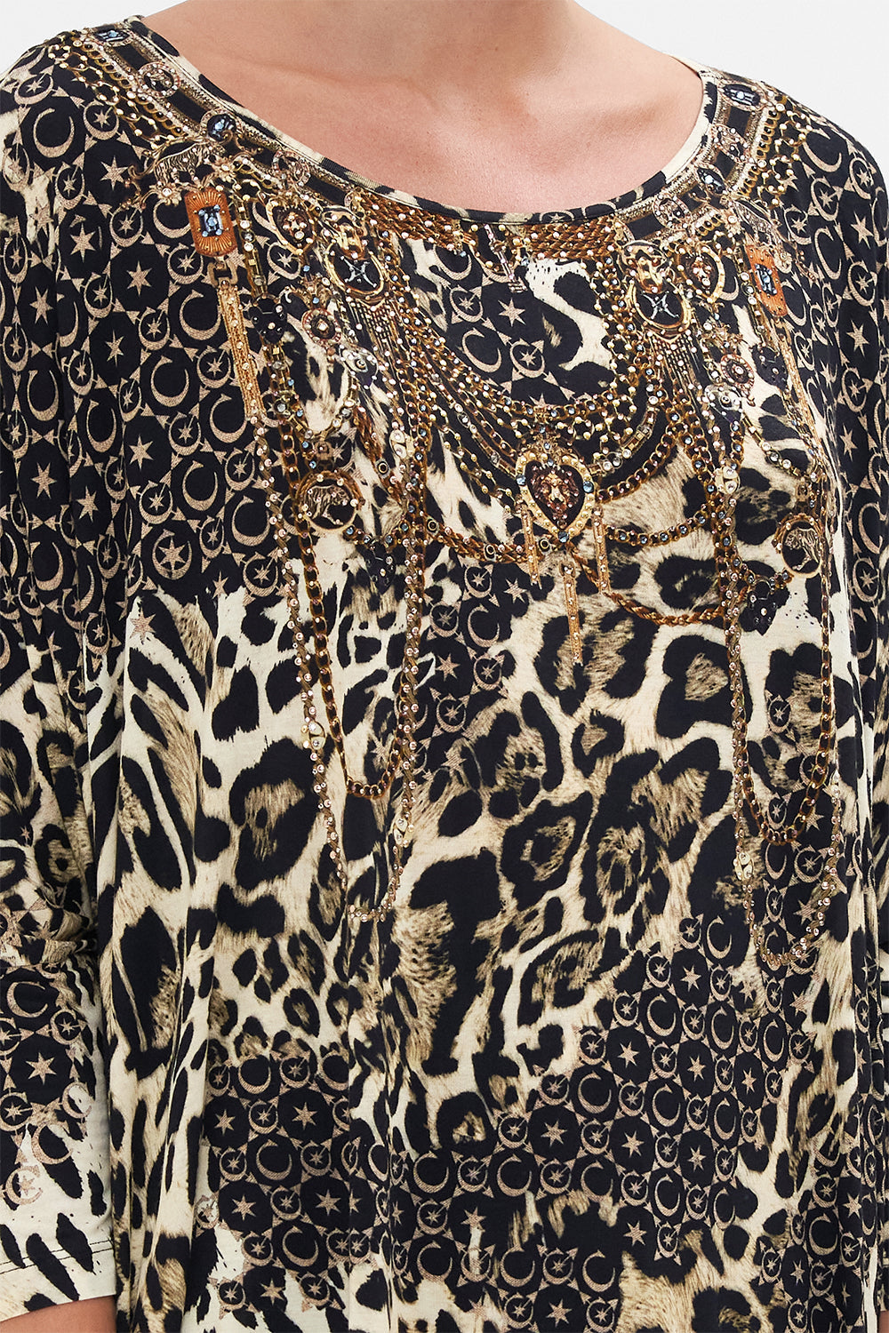 SCOOP NECK SLOUCH TEE WILDCAT SOIREE