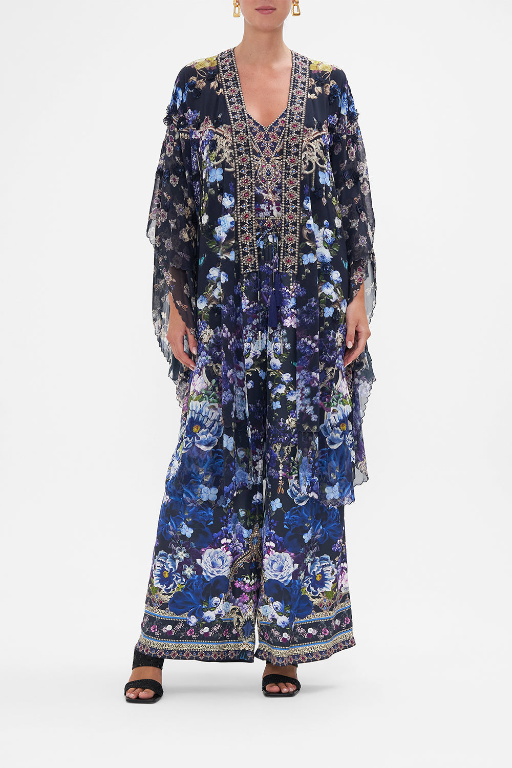 Scalloped Edge Layer Obsidian Bloom print by CAMILLA