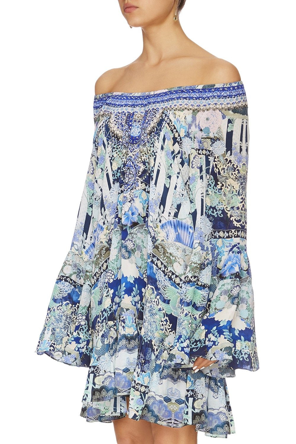 A-LINE FRILL DRESS CLOUD DANCER