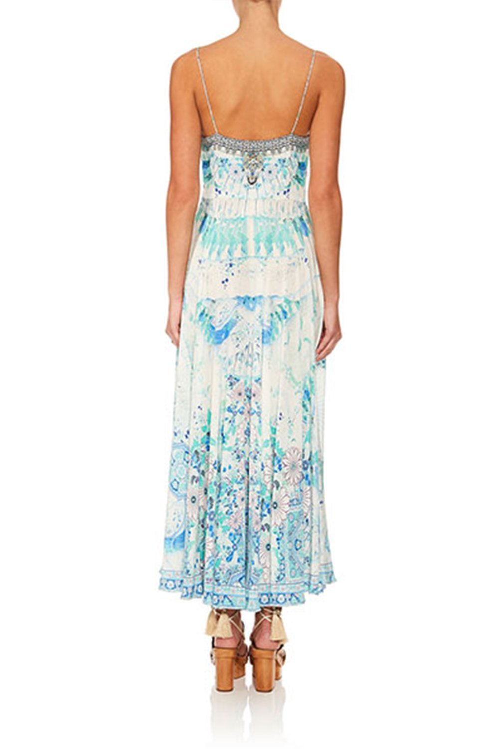 LONG DRESS WITH TIE FRONT HEAD IN THE CLOUDS