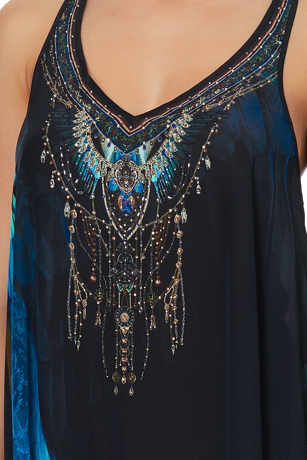 V NECK RACERBACK DRESS NIGHT FLIGHT