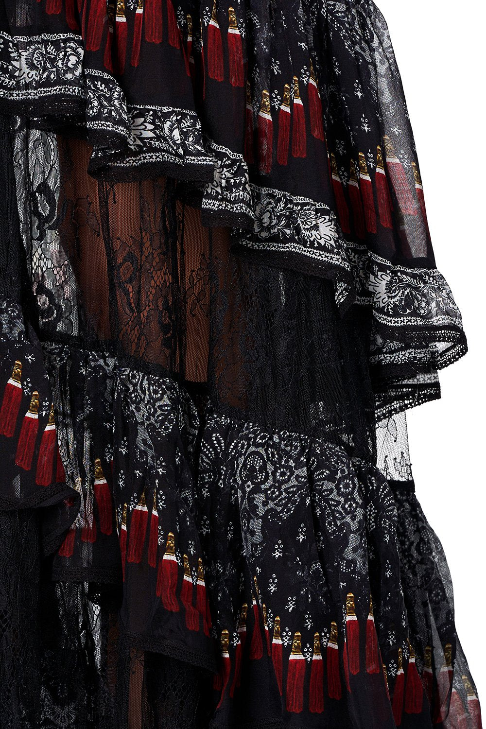 BUTTON-UP HIGH LOW DRESS WITH RUFFLE DETAIL HEUTE PROVINCIAL