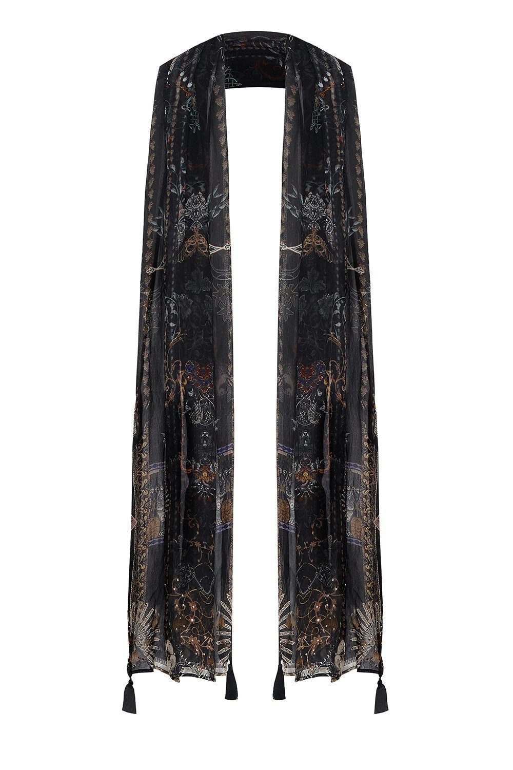 LONG SCARF MIDNIGHT MOON HOUSE